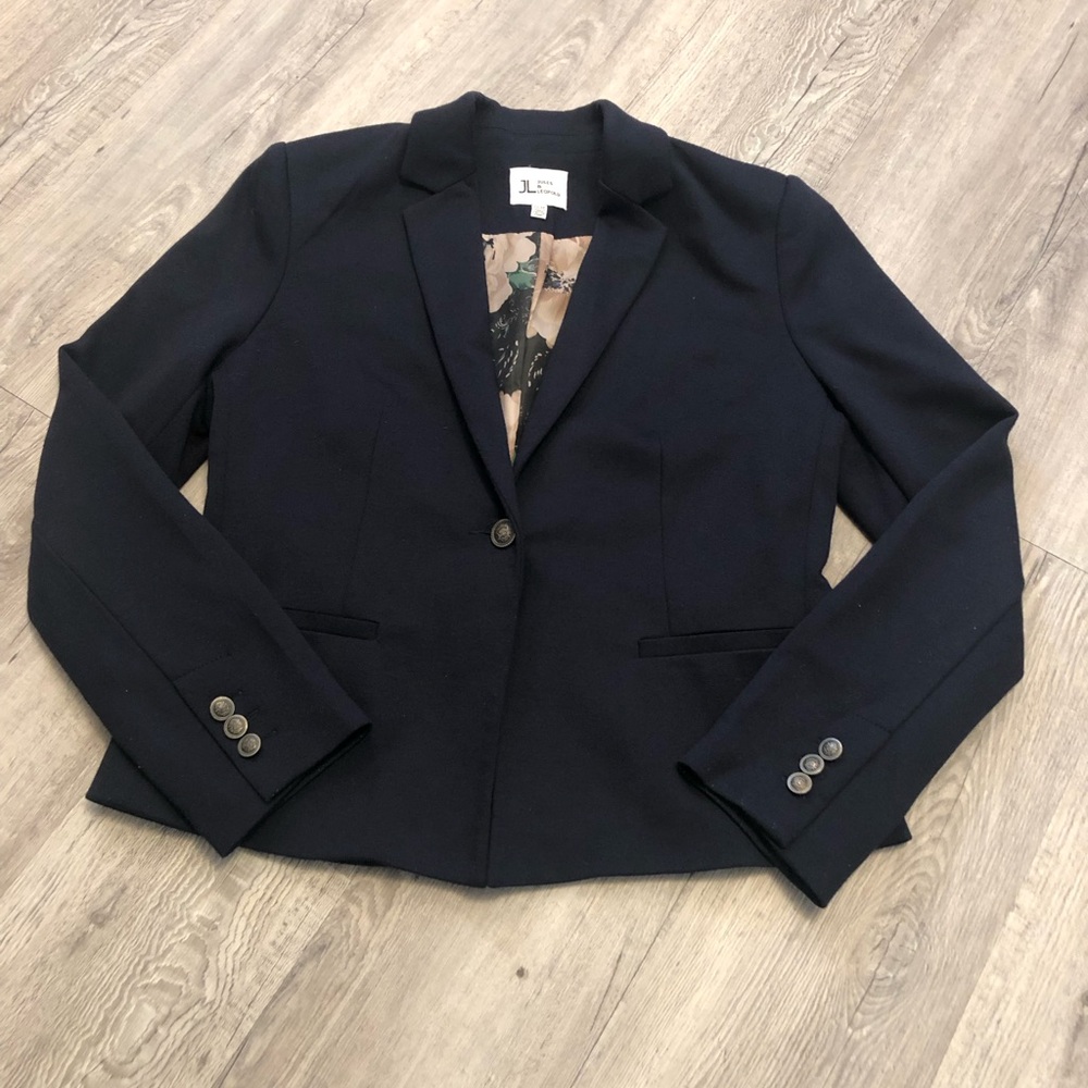Jules & Leopold Navy Single-Button Women's Blazer